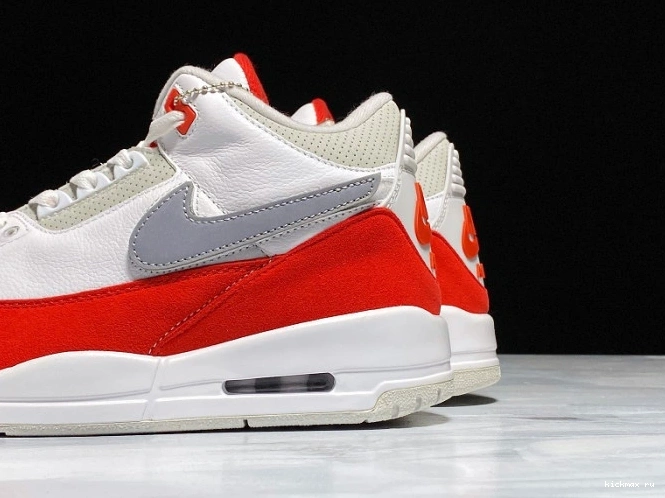 Rep MAX CJ0939-100 White Jordan 3 Retro Air Red University Tinker 0727